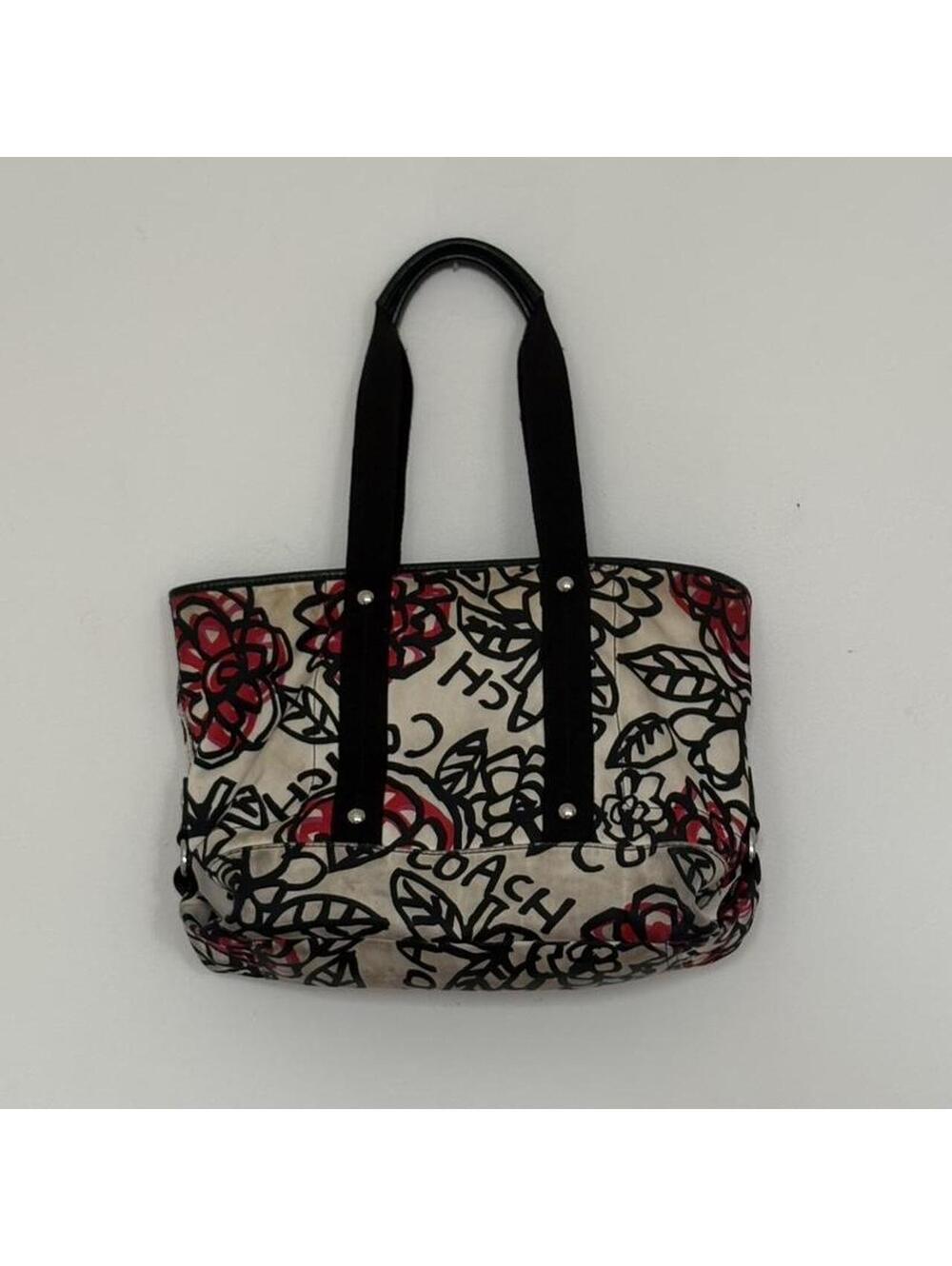 Vintage 2011 Coach Daisy Liquid Gloss Tattoo Floral Tote - Picture 2 of 6